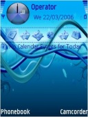 Скриншот темы Blue Waves By Shahid для телефона Nokia