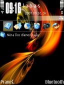 Скриншот темы Fire Kata для телефона Nokia