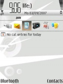Скриншот темы White Abstract Ptws для телефона Nokia