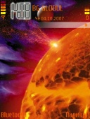 Скриншот темы Orange Planet для телефона Nokia