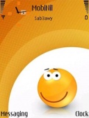 Скриншот темы Orange Smile для телефона Nokia
