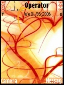 Скриншот темы Orange Heart для телефона Nokia