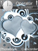 Скриншот темы Grey Abstract Heart для телефона Nokia