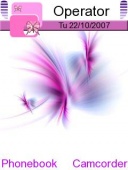 Скриншот темы Pink Abstract для телефона Nokia