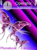 Скриншот темы Abstract Butterflies 2 для телефона Nokia