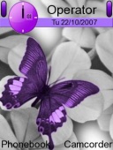 Скриншот темы Butterfly для телефона Nokia