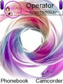 Скриншот темы Purple Swirls для телефона Nokia