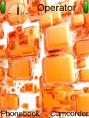 Скриншот темы Orange Blocks для телефона Nokia