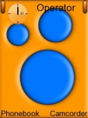 Скриншот темы Orange Blue для телефона Nokia