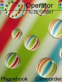 Скриншот темы 3d Water Colours для телефона Nokia