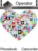 Скриншот темы Ipod Heart для телефона Nokia