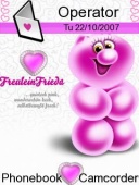 Скриншот темы Pink Cute Bear для телефона Nokia
