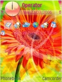 Скриншот темы Red Shine для телефона Nokia