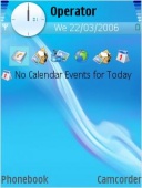 Скриншот темы Turquoise для телефона Nokia