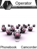 Скриншот темы Cute Mini Cows для телефона Nokia