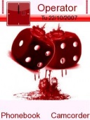 Скриншот темы Blood Dice для телефона Nokia
