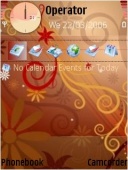 Скриншот темы Flower Abstract для телефона Nokia