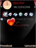 Скриншот темы Lady Strawberry для телефона Nokia