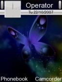 Скриншот темы Dark Butterfly для телефона Nokia