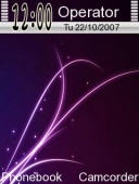Скриншот темы Purple Abstract для телефона Nokia