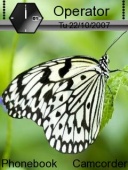 Скриншот темы Green Butterfly для телефона Nokia