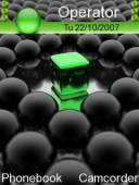 Скриншот темы Green Crystal для телефона Nokia