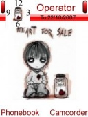 Скриншот темы Heart For Sale для телефона Nokia