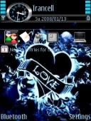 Скриншот темы Blue Love для телефона Nokia