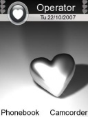 Скриншот темы Metal Heart для телефона Nokia