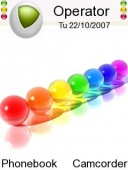 Скриншот темы Rainbow Marbles для телефона Nokia