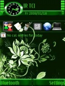 Скриншот темы Green Lamour для телефона Nokia