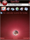 Скриншот темы Red Pearl для телефона Nokia