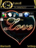 Скриншот темы Yellow Love для телефона Nokia