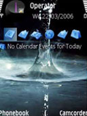 Скриншот темы Waterdrop3 для телефона Nokia