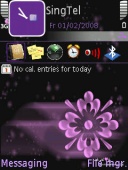 Скриншот темы Purple4n73 By Dzpliu для телефона Nokia