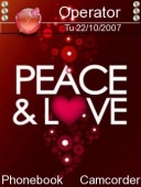 Скриншот темы Peace N Love для телефона Nokia
