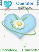 Скриншот темы Flower Heart для телефона Nokia
