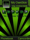 Скриншот темы Blackgreen S60v3 для телефона Nokia
