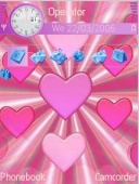 Скриншот темы Candy Hearts для телефона Nokia