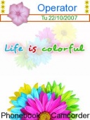 Скриншот темы Colourful Life для телефона Nokia