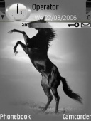 Скриншот темы Black Horse для телефона Nokia