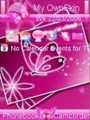 Скриншот темы Pink Betterflybyavim для телефона Nokia