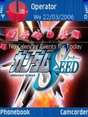 Скриншот темы Gundam Seed для телефона Nokia