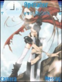 Скриншот темы Anime Warrior Girl для телефона Nokia