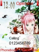 Скриншот темы Sakura для телефона Nokia