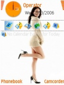 Скриншот темы Megan Fox для телефона Nokia
