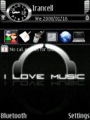 Скриншот темы I Love music для телефона Nokia