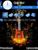 Скриншот темы Guitar для телефона Nokia