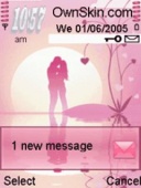 Скриншот темы Animated Pink Sunset для телефона Nokia