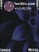 Скриншот темы Black Flower-bjie для телефона Nokia